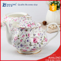 Um pote de chá copo definido com um decalque de flor de design muito bonito preço barato